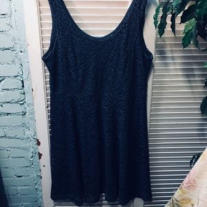 Apt 9 Lace Sleeveless Dark Gray Babydoll Dress